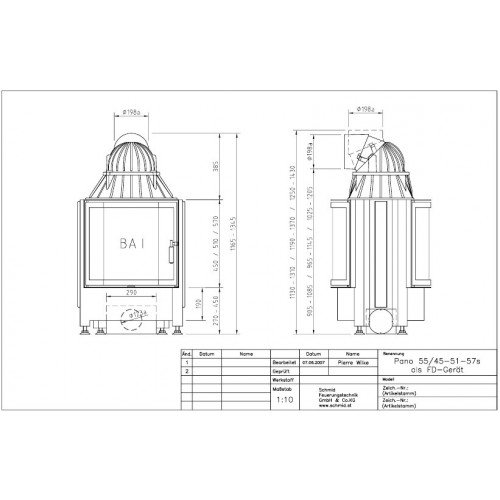 Каминная топка Schmid Pano FD 5545_2 Каминная топка Schmid Pano FD 5545_2