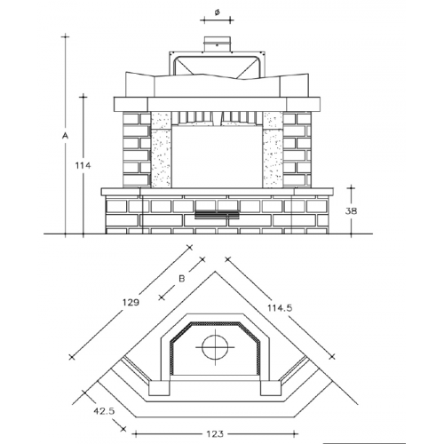 Каминная облицовка Piazzetta Argo_1 Каминная облицовка Piazzetta Argo_1