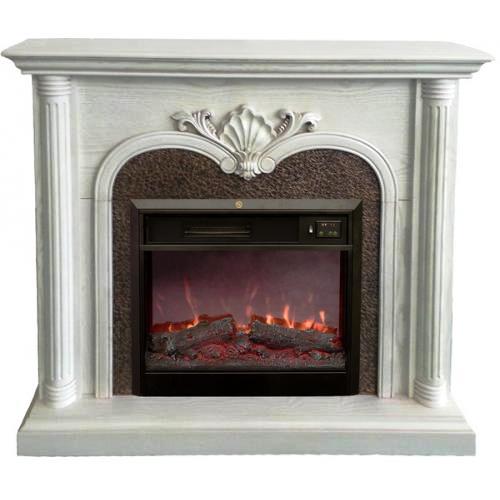 RealFlame April WT очаг Optima 23 белый дуб фронтальный_0 RealFlame April WT очаг Optima 23 белый дуб фронтальный_0