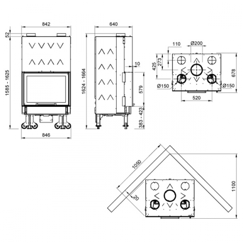 Каминная топка La Nordica Monoblocco 750 Flat Ironker_2 Каминная топка La Nordica Monoblocco 750 Flat Ironker_2
