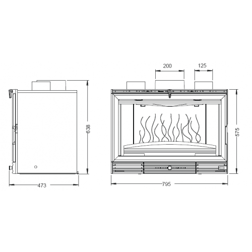 Каминная топка Invicta Insert 800 Total Vision Turbo (Инсерт Тотал Визьон Турбо)_1 Каминная топка Invicta Insert 800 Total Vision Turbo (Инсерт Тотал Визьон Турбо)_1