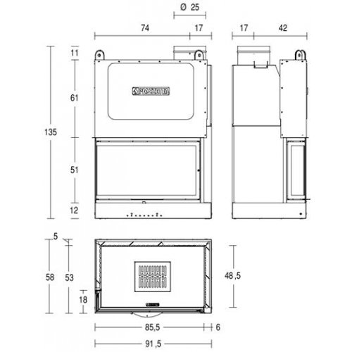 Каминная топка Piazzetta MA 281 D/S SL_1 Каминная топка Piazzetta MA 281 D/S SL_1