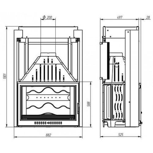 Каминная топка Ferlux 805 Plano Escamoteable_2 Каминная топка Ferlux 805 Plano Escamoteable_2