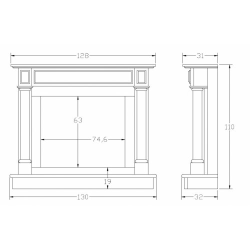 Портал для камина Carmona CM-28_1 Портал для камина Carmona CM-28_1