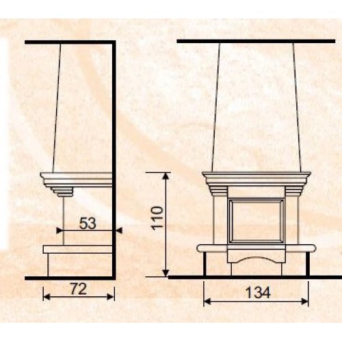 Каминная облицовка Andalusia Rosa_1 Каминная облицовка Andalusia Rosa_1