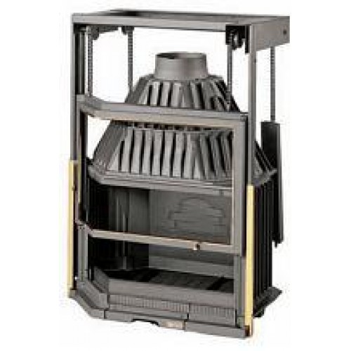 Каминная топка Laudel Призматик 850 угловой контргруз, петли справа_0 Каминная топка Laudel Призматик 850 угловой контргруз, петли справа_0