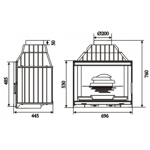 Каминная топка Laudel 700 Grand Vision (Гранд Визьон)_1 Каминная топка Laudel 700 Grand Vision (Гранд Визьон)_1