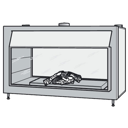 Топка Metro 100XT Tunnel, керамич.дрова, редуктор на натур.газ (Palazzetti)_2 Топка Metro 100XT Tunnel, керамич.дрова, редуктор на натур.газ (Palazzetti)_2