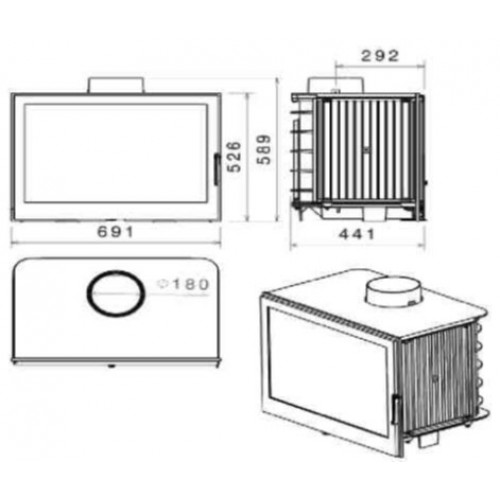 Каминная топка Liseo K7 CL_1 Каминная топка Liseo K7 CL_1