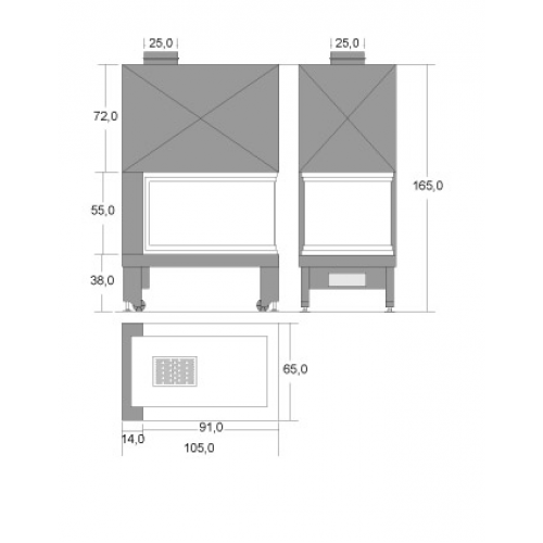 Каминная топка Grilli Caminetti AF 2000 105 Trifax VT Refrattario_1 Каминная топка Grilli Caminetti AF 2000 105 Trifax VT Refrattario_1