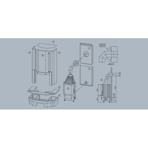 Камин ABX Derby Klasik (гранит кашмир)_2 Камин ABX Derby Klasik (гранит кашмир)_2