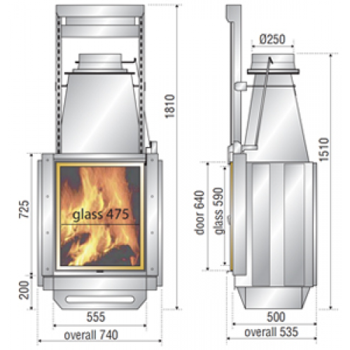 Каминная топка Seguin Meteor (панорама)_1 Каминная топка Seguin Meteor (панорама)_1