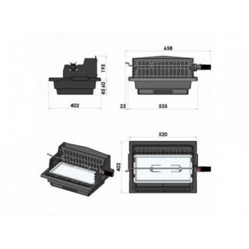 Гриль с вертелем Chazelles G34_1 Гриль с вертелем Chazelles G34_1