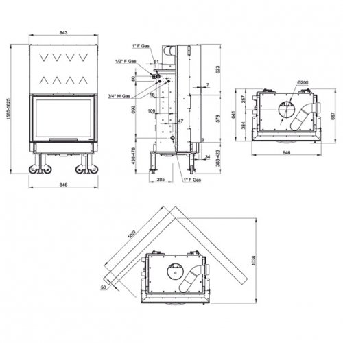 Каминная топка La Nordica TermoCamino WF25 D.S.A._1 Каминная топка La Nordica TermoCamino WF25 D.S.A._1