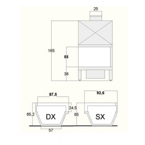 Каминная топка Grilli Caminetti AF2000 – SX/DX – VT_1 Каминная топка Grilli Caminetti AF2000 – SX/DX – VT_1
