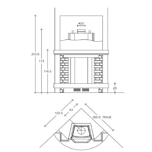 Каминная облицовка Piazzetta Francia_1 Каминная облицовка Piazzetta Francia_1
