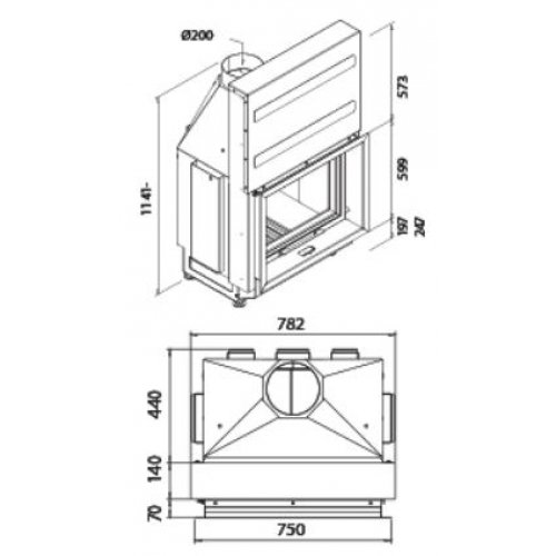 Каминная топка Rocal LL-2050_2 Каминная топка Rocal LL-2050_2