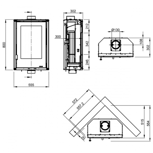 Каминная топка La Nordica Insert 50V P30_1 Каминная топка La Nordica Insert 50V P30_1