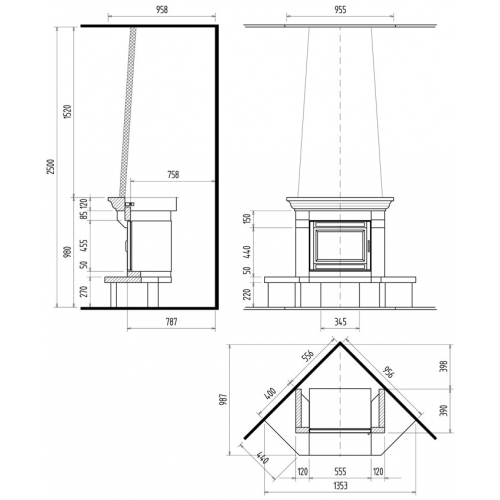 Каминная облицовка Supra Armelle_1 Каминная облицовка Supra Armelle_1