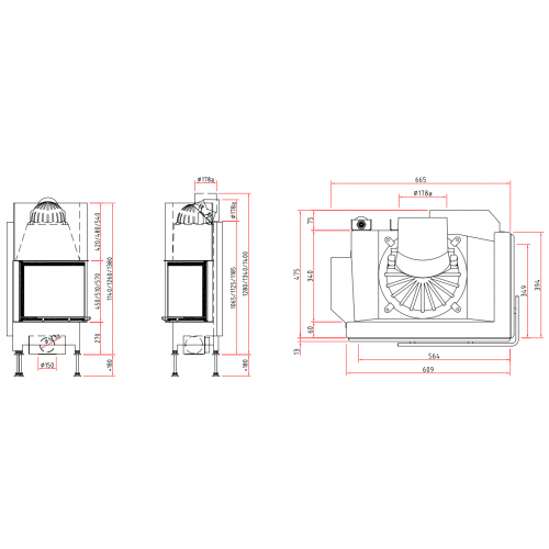 Каминная топка Schmid Ekko R 5545 h_1 Каминная топка Schmid Ekko R 5545 h_1