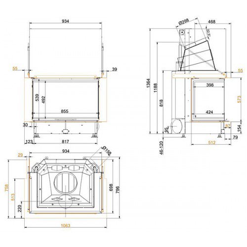 Каминная топка Brunner Panorama 57/40/85/40_2 Каминная топка Brunner Panorama 57/40/85/40_2