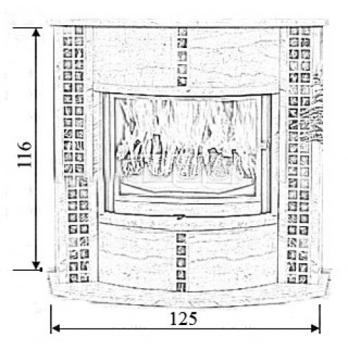 Каминная облицовка Andalusia Ariana Dayno/Emperador_1 Каминная облицовка Andalusia Ariana Dayno/Emperador_1