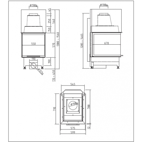 Каминная топка Hark Radiante 550/30 LH_1 Каминная топка Hark Radiante 550/30 LH_1