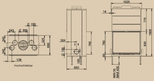 Каминная топка Hark Radiante 300/58/2H_1 Каминная топка Hark Radiante 300/58/2H_1