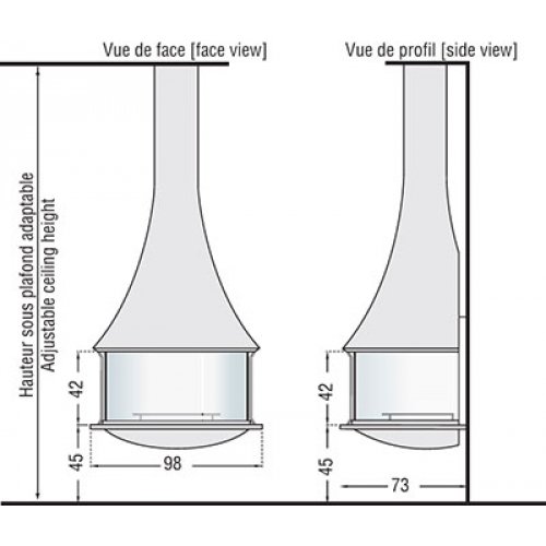 Камин JC Bordelet Zelia 908 (пристенный, с закрытым очагом)_1 Камин JC Bordelet Zelia 908 (пристенный, с закрытым очагом)_1