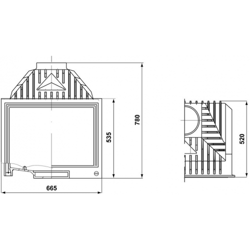 Каминная топка Tarnava Professional Retro Бронза 21_1 Каминная топка Tarnava Professional Retro Бронза 21_1
