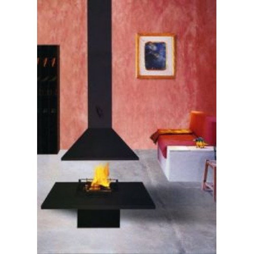 Камин Traforart Vulcano без стекла, сталь, черный_0 Камин Traforart Vulcano без стекла, сталь, черный_0