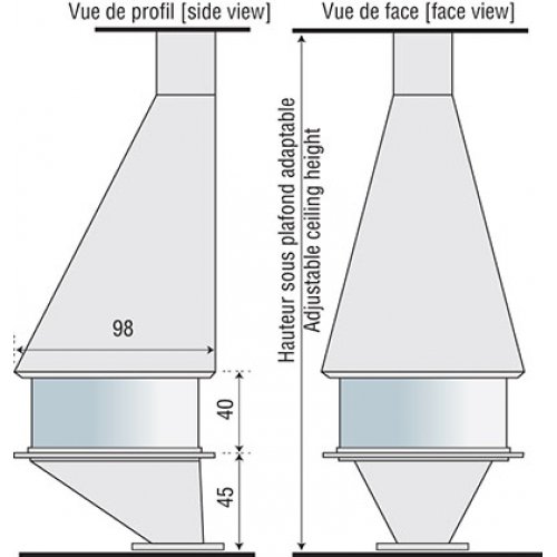 Камин JC Bordelet Ocea 911 (центральный, с закрытым очагом)_1 Камин JC Bordelet Ocea 911 (центральный, с закрытым очагом)_1