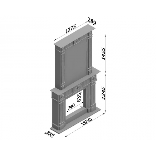 Каминная облицовка Glivi Милена_1 Каминная облицовка Glivi Милена_1