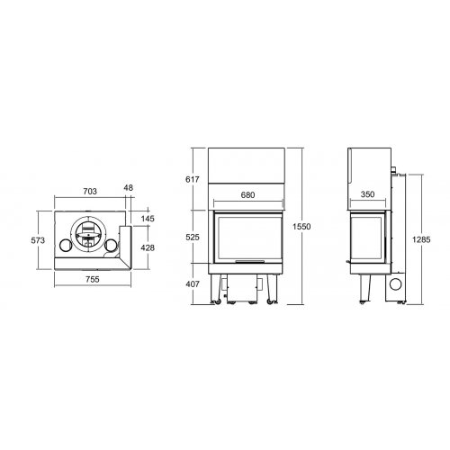 Каминная топка Moretti Camini MORLV55_1 Каминная топка Moretti Camini MORLV55_1