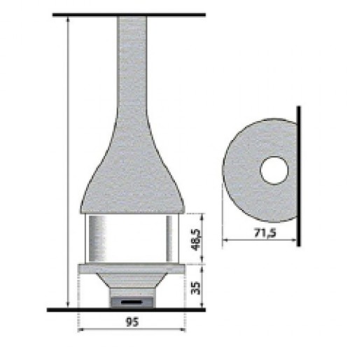 Камин JC Bordelet Alexia 995 murale vitree_1 Камин JC Bordelet Alexia 995 murale vitree_1