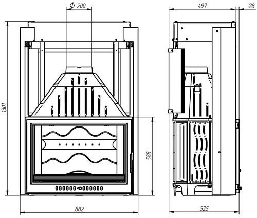 Каминная топка Ferlux 805_2 Каминная топка Ferlux 805_2