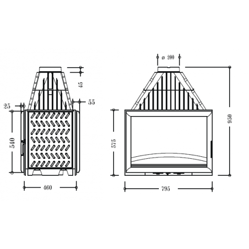 Каминная топка Invicta Grand Vision Double Face 800 (Гранд Визьон Дабл Фейс 800)_2 Каминная топка Invicta Grand Vision Double Face 800 (Гранд Визьон Дабл Фейс 800)_2
