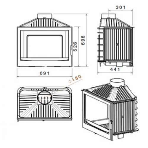 Каминная топка Liseo L7_1 Каминная топка Liseo L7_1