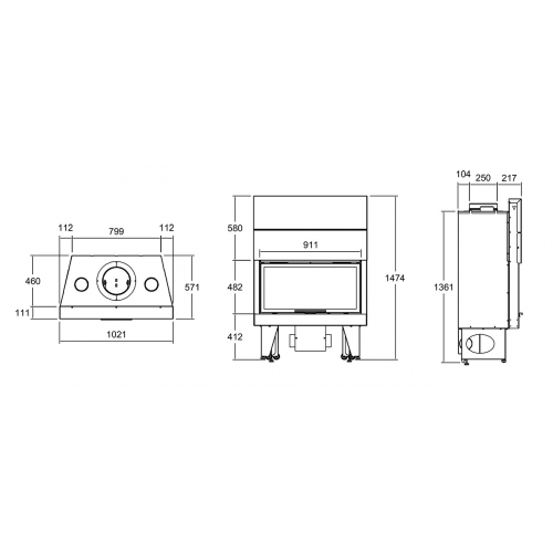 Каминная топка Moretti Camini MOR91055_3 Каминная топка Moretti Camini MOR91055_3