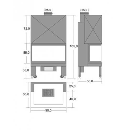 Каминная топка Grilli Caminetti AF 2000 90 Trifax VT Refrattario_1 Каминная топка Grilli Caminetti AF 2000 90 Trifax VT Refrattario_1