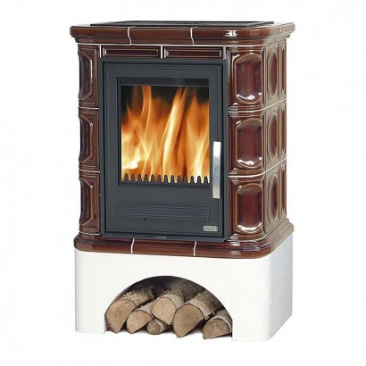 Кафельная печь Regina K белый цоколь вставка комбо_0 Кафельная печь Regina K белый цоколь вставка комбо_0