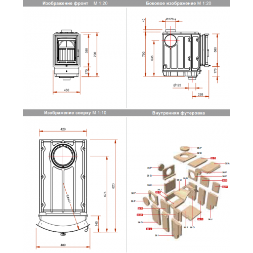 Печная топка Olsberg Profi R_1 Печная топка Olsberg Profi R_1