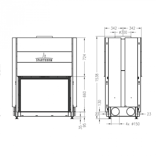 Каминная топка Spartherm Arte X-FDh 3S_1 Каминная топка Spartherm Arte X-FDh 3S_1