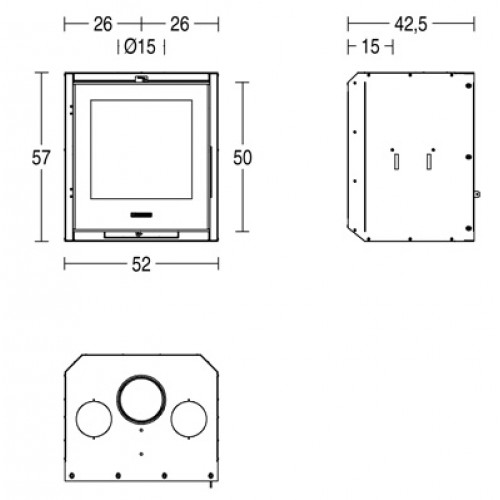Каминная топка Piazzetta IL 52/57_1 Каминная топка Piazzetta IL 52/57_1