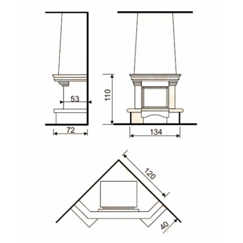 Каминная облицовка Andalusia Justina_1 Каминная облицовка Andalusia Justina_1