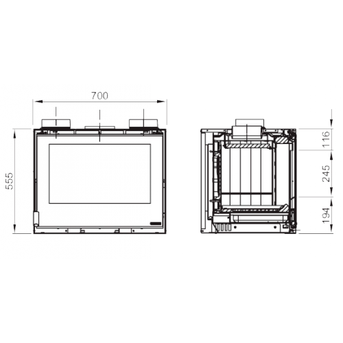 Каминная топка La Nordica Insert 70 Crystal_1 Каминная топка La Nordica Insert 70 Crystal_1