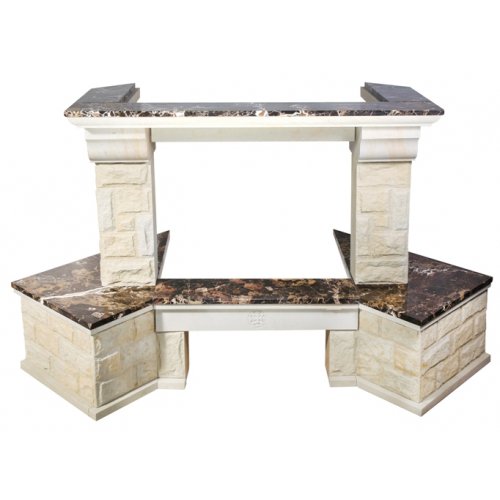 Каминная облицовка MadeIra Crocus Emperador Gold_3 Каминная облицовка MadeIra Crocus Emperador Gold_3