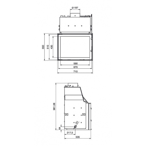Каминная топка Technical PanAqua 25 kW_1 Каминная топка Technical PanAqua 25 kW_1