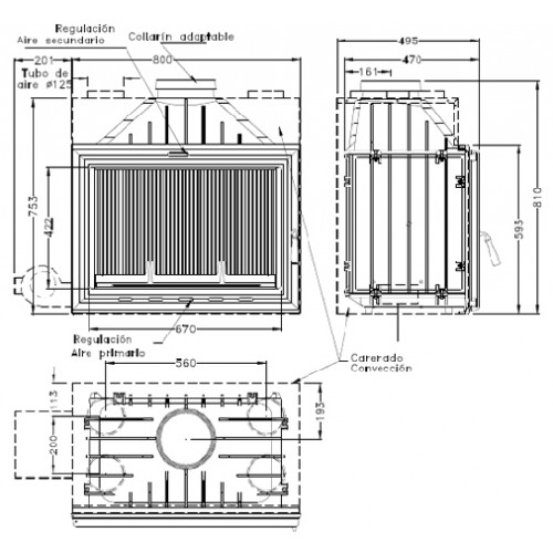 Каминная топка Hergom H03/80 Classic турбо-конвектор_2 Каминная топка Hergom H03/80 Classic турбо-конвектор_2