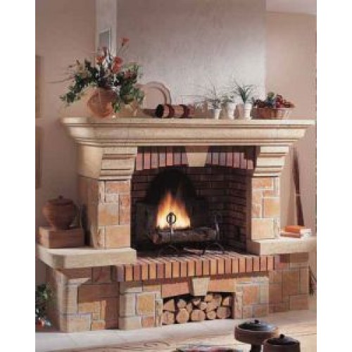 Каминная облицовка La Romaine Crau с открытой топкой_0 Каминная облицовка La Romaine Crau с открытой топкой_0